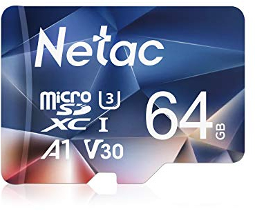 Netac 64 GB Scheda Micro SD, Scheda di Memoria A1, U3, C10, V30, 4K, 667X, UHS-I Velocità fino a 100/30 MB/sec(R/W) Micro SD Card per Telefono, Videocamera, Switch, Tablet