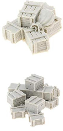 Amagogo 2X 1/35 Resin Kit Simulation Munitionskisten & Taschen mit Kisten Mini ACCS