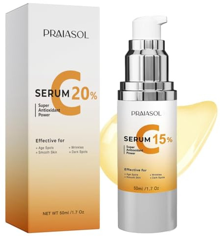 Siero super vitamina C per donne sopra i 70 anni: siero viso alla vitamina C per uso facciale, anti-invecchiamento, adatto per pelli mature, mira a segni di età, rughe e leviga la consistenza della