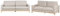 Beliani 5-Sitzer Sofa Set Stoffbezug Beige Sitzkissen Armlehnen Holzbeine Siggard