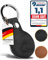 TinyTag® - AirTag Schlüsselanhänger Leder - AirTag Anhänger Leder für Apple Air Tages - Hülle Airtag (Schwarz)