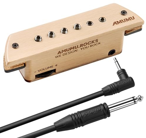 AMUMU SP60BCM Magnetic Passive Soundhole Humbucker Pickup for Acoustic Guitars