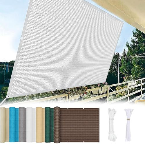 Tenda parasole da giardino in HDPE impermeabile, 2,8 x 5,5 m, protezione UV e vento, per patio, feste, cortile, prato, ombra bianca personalizzabile per eventi all'aperto in giardino