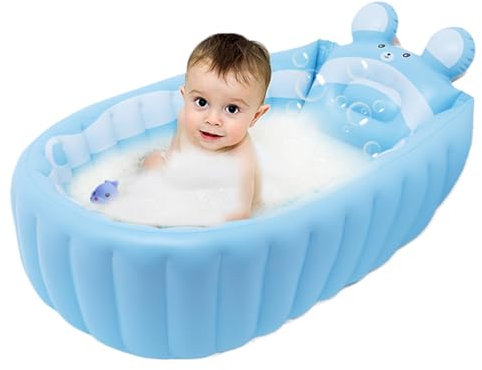 Bañera inflable - Piscina compacta llena de aire, bañera de bebé inflable portátil | La ducha y la piscina de ahorro de espacio, la bañera de ducha multipropósito para el uso del hogar, el hospital y