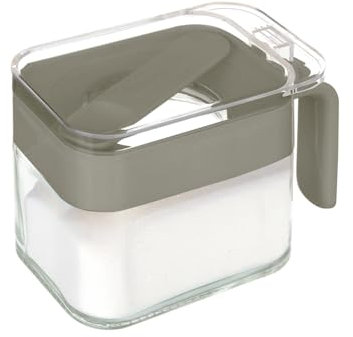KASANOVA Azucarero de cristal 300 ml con cucharilla gris