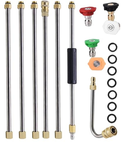 per idrolavatrice ad alta pressione – 4000 psi con ugello | Accessorio per la pulizia per giardino, terrazza, deck, ingresso, recinzione, tetto, calcestruzzo, cortile, attrezzature per esterni