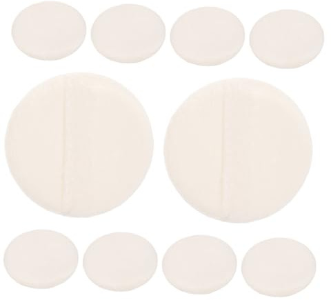 MOLUCKFU 15pièces Houppette Confortable pour Poudre Outil de Maquillage pour Corps Applicateur Rond Doux