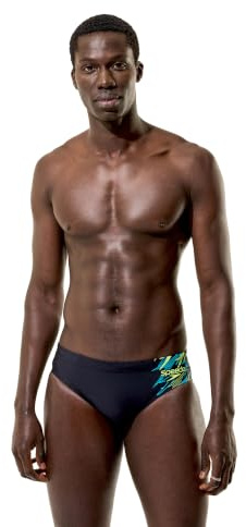 Speedo Men's Medley Logo Brief 7cm Swimmers Black Size 34 inches