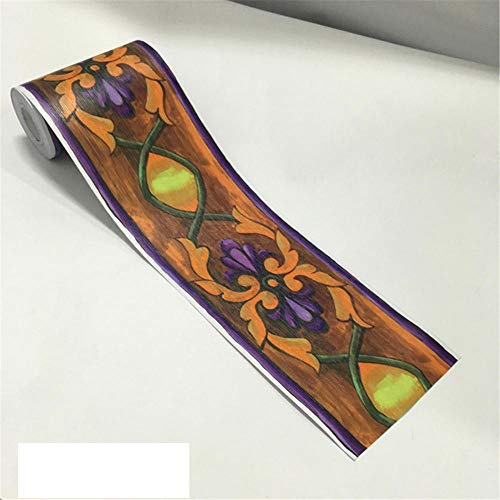 bordes de papel tapiz autoadhesivos, Cenefa autoadhesiva multicolor(Vintage Vine)