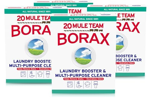20 Mule Team All Natural Borax Detergent Booster & Multi-Purpose Household Cleaner, 65 Ounce, 4 Count