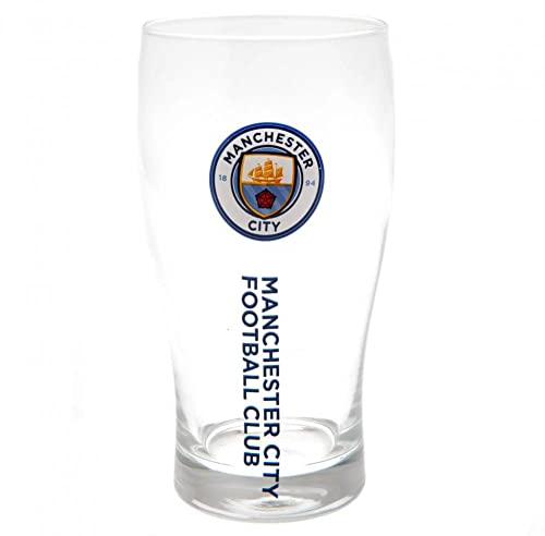 Manchester City FC Verre à bière Motif tulipe Transparent/bleu Taille unique