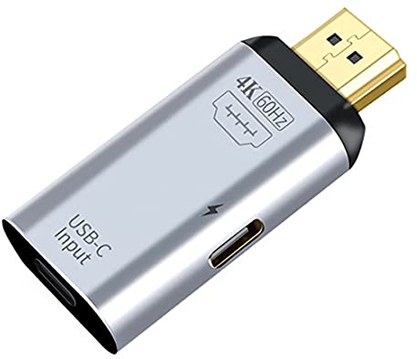 Chenyang Adattatore USB-C Type-C Femmina Sorgente Ingresso HDMI Maschio Uscita 4K 60Hz 1080P con Porta di Alimentazione PD per Telefono e Laptop