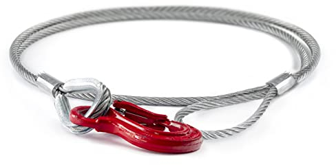 Seiletech.de Stahlseil mit Ösen und Haken | Stahl verzinkt | DIN EN 13414-1 | 10 mm | 10 Meter | Schlaufenseil | Drahtseil mit Schlaufen | Hebeseil | Anschlagseil