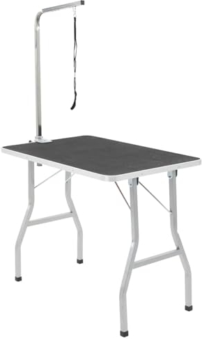 BAZZI Mesa plegable para perros con eslinga, mesa de peluquería para perros
