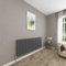 Sky bathroom | 600x1416mm - Modern Anthracite Horizontal Double Panel Oval Column Radiator Central Heating Designer Radiator