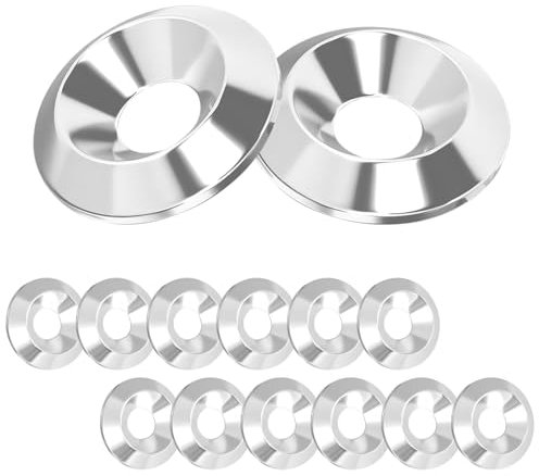 Ctyjia 20 Pièces Rondelles de Tasse, Rondelle Boulon, Joint à Tête Plate en Acier Inoxydable, M6 x 18mm Rondelles à Tête Fraisée