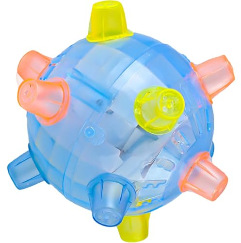Palle per cani con attivazione saltante, giocattoli interattivi per cani, palline di plastica per con luce lampeggiante e suoni, giocattoli interattivi per senza fili da 4,7 pollici alimenta