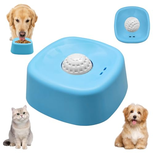 Lick Bowl per cani - Matrice di leccare per cani, palla da leccare, cane blu, gatto di alimentazione lenta, favorisce l'alimentazione sana e la digestione lenta per cuccioli, gatti