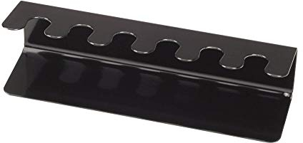 MAUL Stempelträger 22,5x6x6,5 cm | Eleganter Stempelhalter in gerader Ausführung | Platzsparender Büro Organizer für bis zu 6 Stempel | Ideal für Datumstempel und Firmenstempel | Schwarz