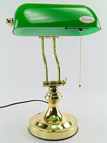 fd-bolletta arredamento e illuminazione Lamparas de mesa,lampara escritorio, lampara banquero, pantalla verde lm5 Medidas: altura 38cm, ancho 26cm, Ø base 15cm, profundidad 17cm