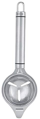 Fdit Separatore di uova Separatore di filtri per tuorlo d'uovo in acciaio inossidabile Separatore per tuorli d'uovo Lavabile in lavastoviglie