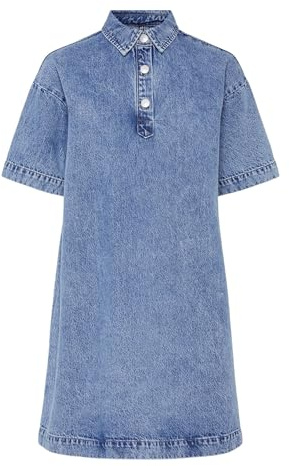 Pckenya Ss A-Shape denim klänning Noos Bc, Mellanblå denim, XS