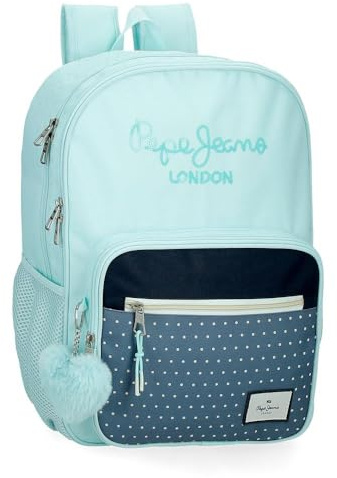 Pepe Jeans Dalma Mochila Escolar, Azul, 30x40x13 cms