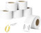CLABEL 6 Rouleaux d'Étiquettes Thermiques Autocollantes Blanches 30x70mm 100 Étiquettes par Rouleau pour Imprimantes d'Étiquettes Idéale pour Étiquetage de Bijoux Colliers Boucles d'Oreilles Bracelets