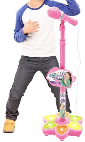 Microfono Giocattolo | Macchina Cantante Senza Fili con Colorate,Giocattolo Karaoke con Supporto - per Bambini, Ragazzi e Ragazze, Feste di Compleanno, Performance e Gioco
