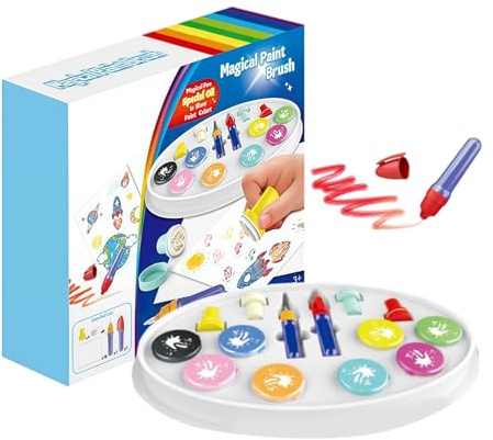 Juego De Colorear Para Niños Y Niñas | Rotuladores De Dibujo Con Sellos | Set De Pintura Con Pinceles De Acuarela Para Niños | Uso En Aula, Hogar Y Escuela, Y Niñas De 3 A 8 Años, Para El Aprend