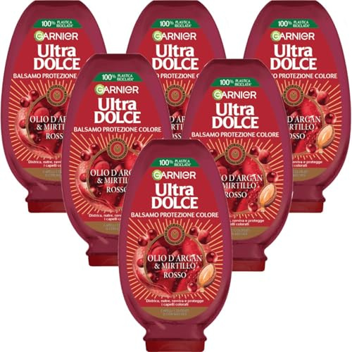 Garnier Ultra Dolce Balsamo Protezione Colore con Olio di Argan e Mirtillo Rosso, per Capelli Colorati o con Meches, 200 ml (6)