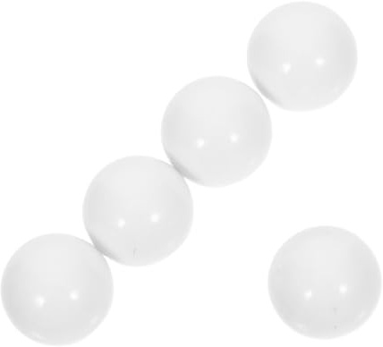 WHAMVOX Lot de 5 Perles Rondes Blanches de 12 Mm, Accessoires pour Roue de Jeu de Société 8-12 Pouces, Petites Billes Solides pour Jeu de Roulette, Équipement Précis et Élégant