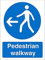 Seco Fußgängerweg – Pfeil links Schild, 200 mm x 300 mm – 1 mm halbstarrer Kunststoff