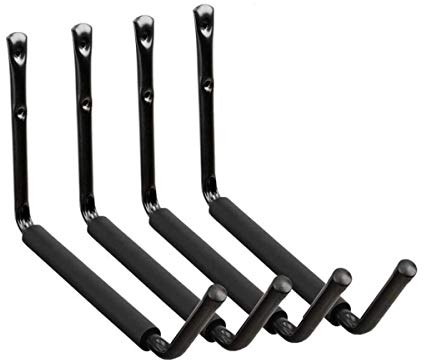 Vlio Wandhaken Garage Haken Storage Hanger Organizer Wandhaken Gartenlagerhaken mit Jumbo-Arm Heavy Duty für Kajaks Leiter Fahrrad Kanu Fahrräder Klappstühle, Tragkraft 45 kg, 4 Stück
