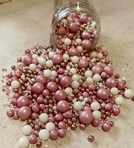 Pink and Metallic Pink Edible Cake Srpinkles (35g)