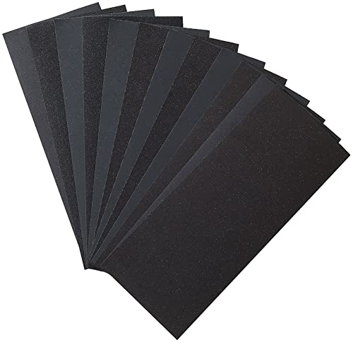 Smukdoo Wet and Dry Sandpaper,12 PCS 400 to 1500 Multi Grit Sand Paper for Wood Furniture,Finishing Metal Sanding and Home Improvement,9 x 3.6 Inches