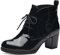 MARCO TOZZI Damen Stiefeletten mit Absatz zum Schnüren Elegant, Schwarz (Black Patent), 37 EU
