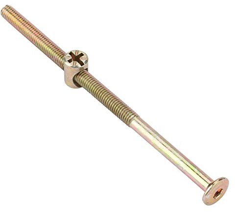 10 Tornillos de Cabeza Hexagonal Plana, Tornillos de Barril para Muebles Tuerca de Cabeza de Martillo de Acero Inoxidable para Muebles, Camas, Cunas y Sillas, Tuercas en T (6 * 110 mm 10 piezas)