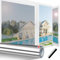 Linarun One Way Window Film with Tools | Privacy Film for Glass Windows Mirror Effect Heat Reflective Window Film Anti Glare Blocking UV, Silver Vinyl, Static Cling 30x200cm