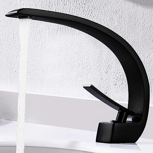 AIMOYO Waschtischarmatur Chrom Wasserfall Badezimmer Waschbecken Wasserhahn Einhebel Messing Mono Garderobe Mischbatterie Wasserfall Waschbecken Wasserhahn für Badezimmer