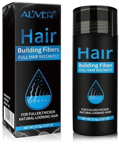 Polvere Volumizzante Nero Cheratina, Fibre per la Costruzione dei Capelli Correttore per la Perdita dei Capelli Spray, per l'infoltimento dei capelli (Marrone medio)