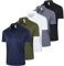 Gaiatiger 5 Pack Polo Shirts for Men Quick Dry Performance Golf Short Sleeve Breathable Sports Tee Top Workout Polo T Shirts(P531)-BGWGNavy-XL