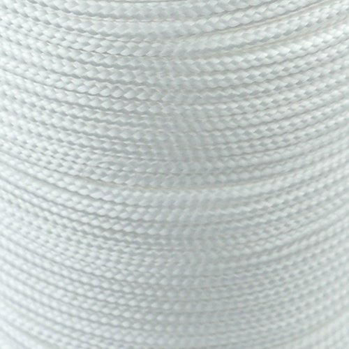 Army Military Paracord Reel 3mm Basha Tent Bivi Camping Guy Rope Para Cord (White, 50ft)