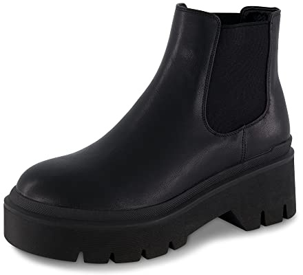 CUSHIONAIRE Women's Dive Slip On Chelsea Boot +Memory Foam, Rain Boots For Women Black 8.5