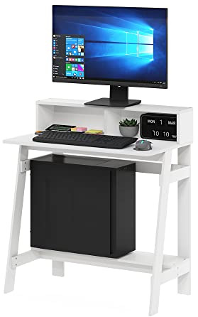 Furinno Simplistic A Frame Computer Desk, Regular, White