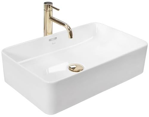 Rea Tvättställ badrum Berta 55 Vit Handfat 560 x 355 x 145 mm Keramik (Vit)