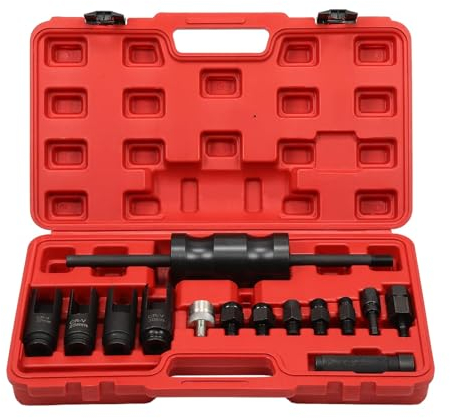 GEARMONSTER 14-TLG CDI Diesel Injektor Auszieher Injektionsabzieher Werkzeug Set Einspritzdüsen Injektoren Abzieher