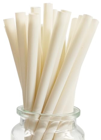 12mm Extra Wide Bamboo Jumbo Smoothie Straw for Slushie, 200 Pack Biodegradable Natural Plant Based Bamboo Fiber Straws Disposable Boba Bubble Tea Straws with End Sharp