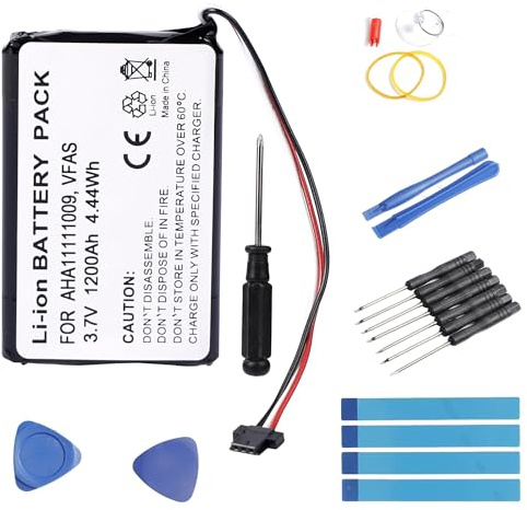 Fuworance 3,7V 1200mAh Akku Batterien Kompatibel mit Tomtom GPS Go 60/600/61, Start 60, One 4th Edition, Start 62XL 30 XL 350 XXL 540 XXL 540s, One XL Europe/Regional AHA11111009 + Reparaturwerkzeug