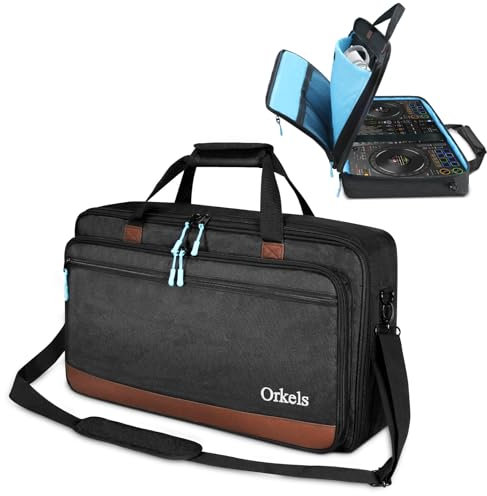 SUNDOY DJ Controller - Funda protectora con correas ajustables para el hombro, compatible con Pioneer, Negro , M-60x12x39-CM, Bolsa de transporte para controlador de DJ